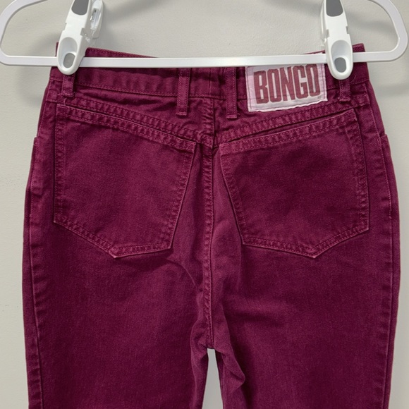 Vintage Bongo high waist exposed button fly tapered jeans 9 - Picture 5 of 11